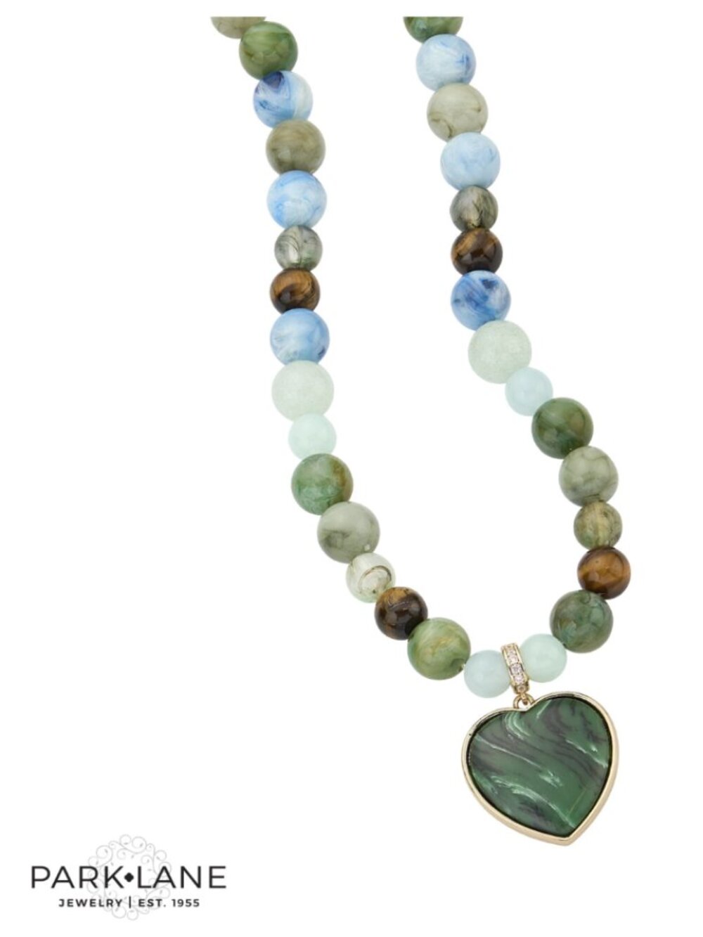 Park Lane Winslow Necklace - NWT - removable Green Heart Pendant Authentic